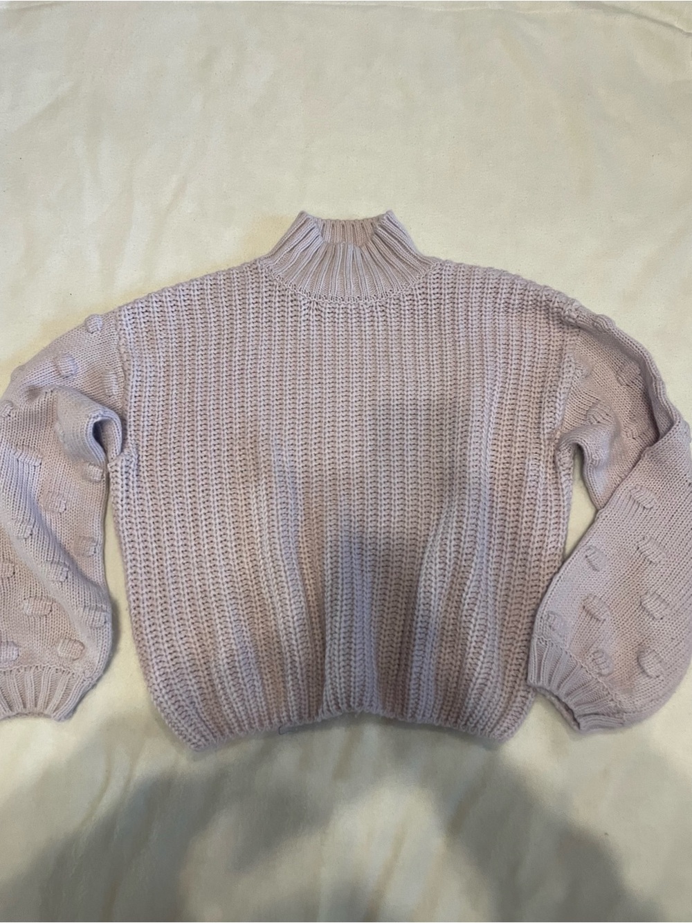 moon & madison Lavender Knit Mock Neck Sweater